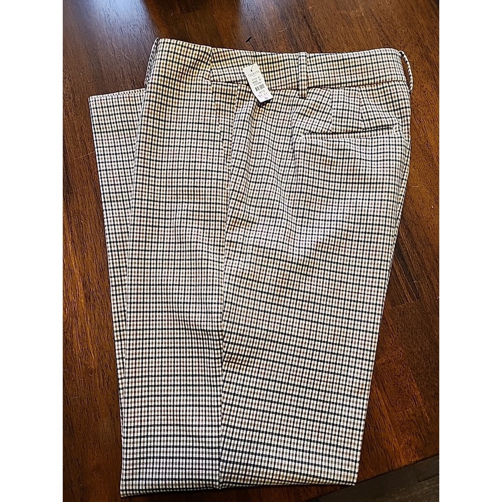 Talbots Womens Houndstooth  Dress Pants Straight Leg 8P NWT